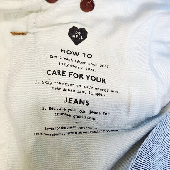 Madewell Cali Demi Boot Cut Jeans 27 Medium Wash Blue Mid Rise Cropped Stretch - Picture 10 of 11